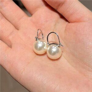 12mm Shell Pearl Earrings | Natural Mother of Pearl with Nacre Finish